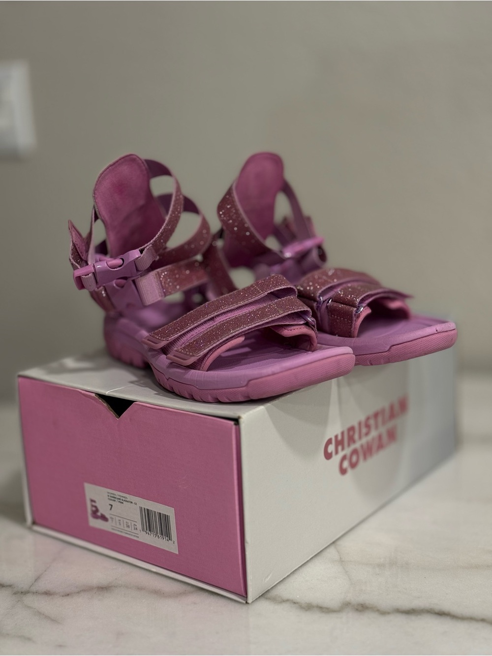 Teva x Christian Cowan Hurricane Gladiator Sandals Pink